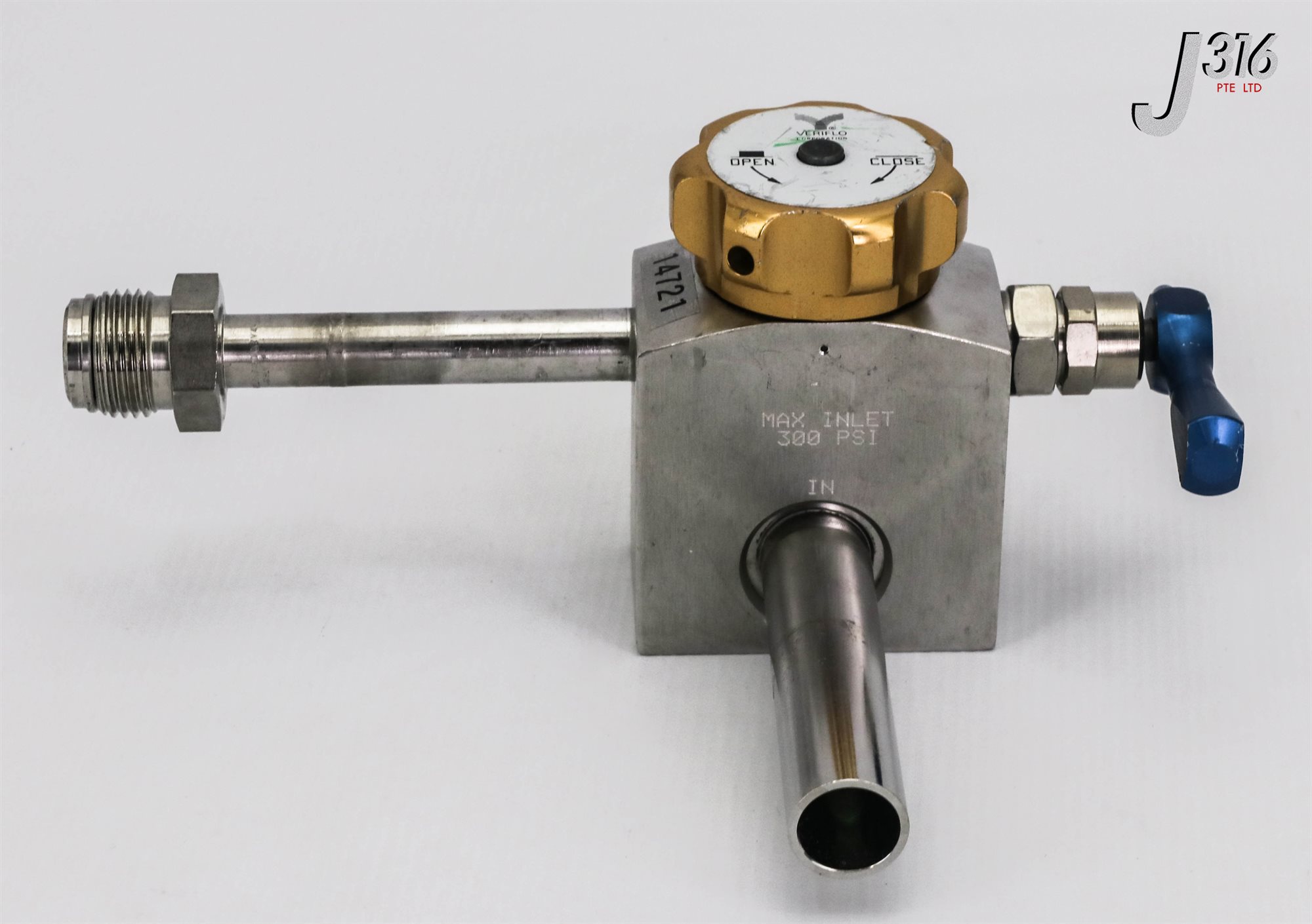 ユウ 14721 VERIFLO 1 1/2 X 1/2 BUTT WELD X MCVR VLV P/N
